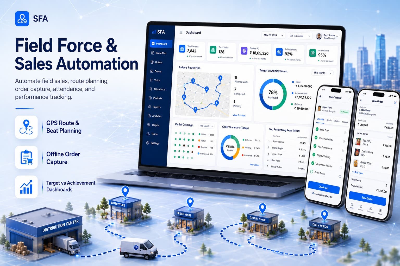 Field Force & Sales Automation (SFA)